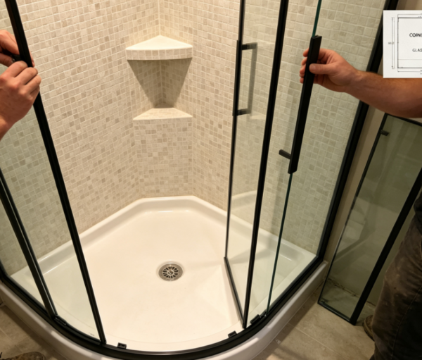 Corner Glass Shower Enclosure Installation Package