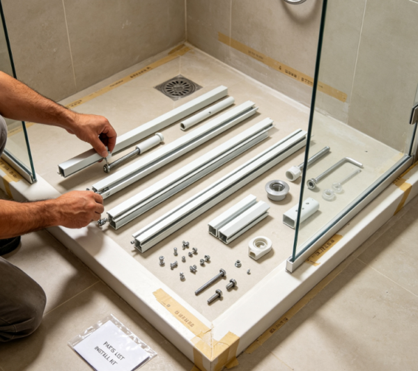 Standard Shower Enclosure On-Site Installation Package